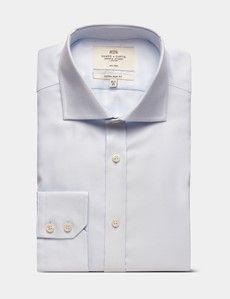 Extra Slim Fit Blue & White Pick and Pick Non-Iron Shirt