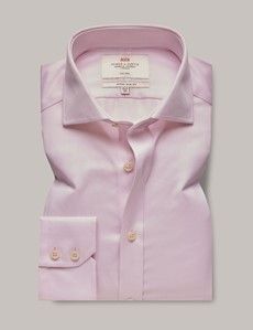 Extra Slim Fit Pink Pique Non-Iron Shirt
