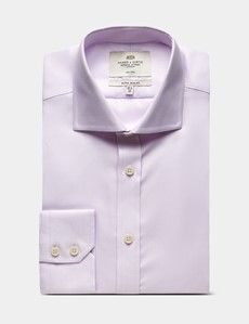 Extra Slim Fit Lilac & White Textured Weave Non-Iron Shirt