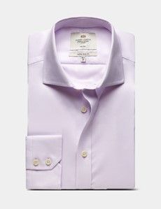 Extra Slim Fit Lilac & White Textured Weave Non-Iron Shirt