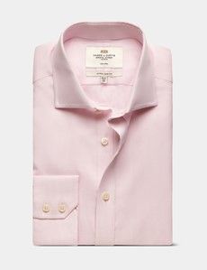 Extra Slim Fit Pink & White Textured Weave Non-Iron Shirt