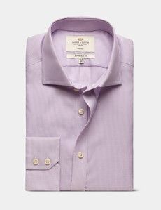 Extra Slim Fit Lilac & White Textured Weave Non-Iron Shirt
