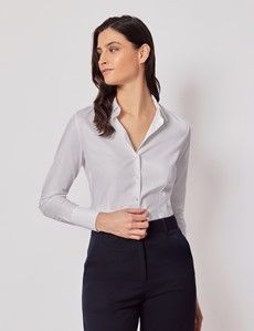 White Twill Fitted Executive Shirt