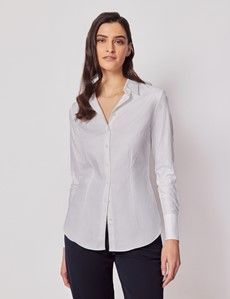 White Twill Fitted Executive Shirt-preview2