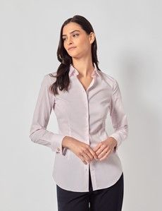 Women's New Pink Fitted Shirt - French Cuff-preview2