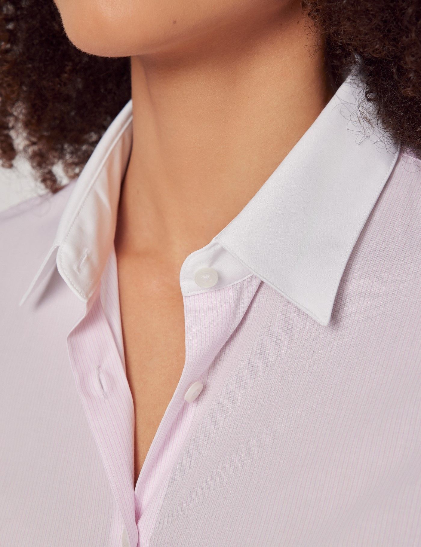Fitted Pink & White Fine Stripe Executive Shirt-preview