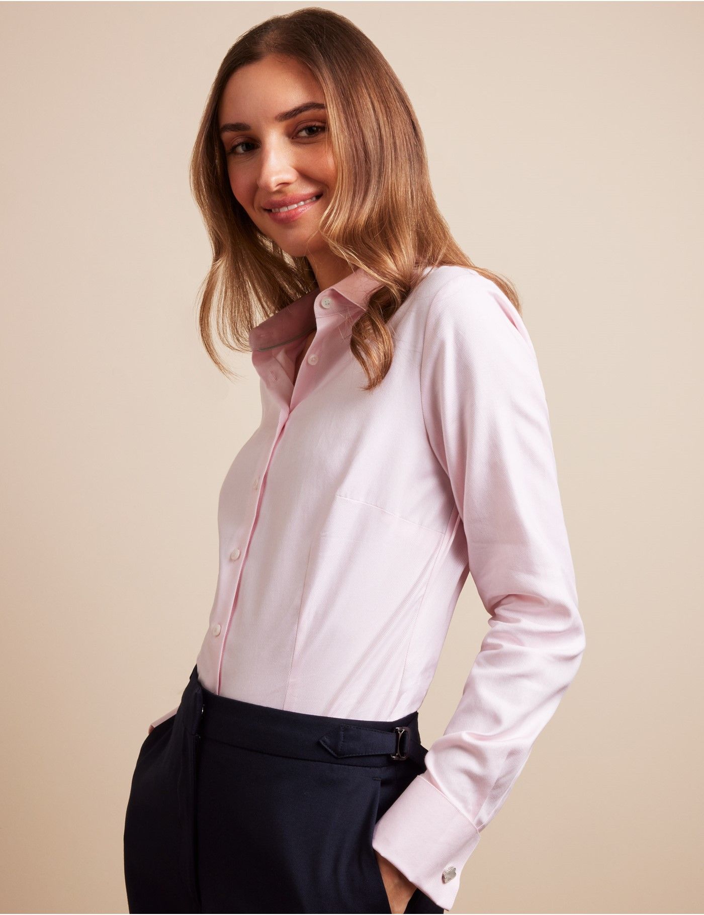 fitted dress shirts with french cuffs FENICIA White Poplin Cotton French Cuff Dress Shirt EU 38 NEW US 15 main image 1