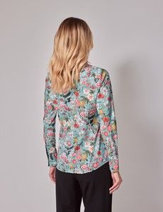 Green & Red Floral Fitted Shirt-preview4