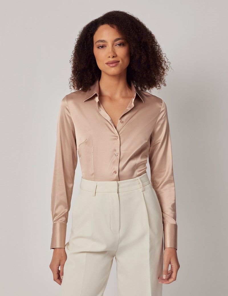 Fitted Taupe Shirt