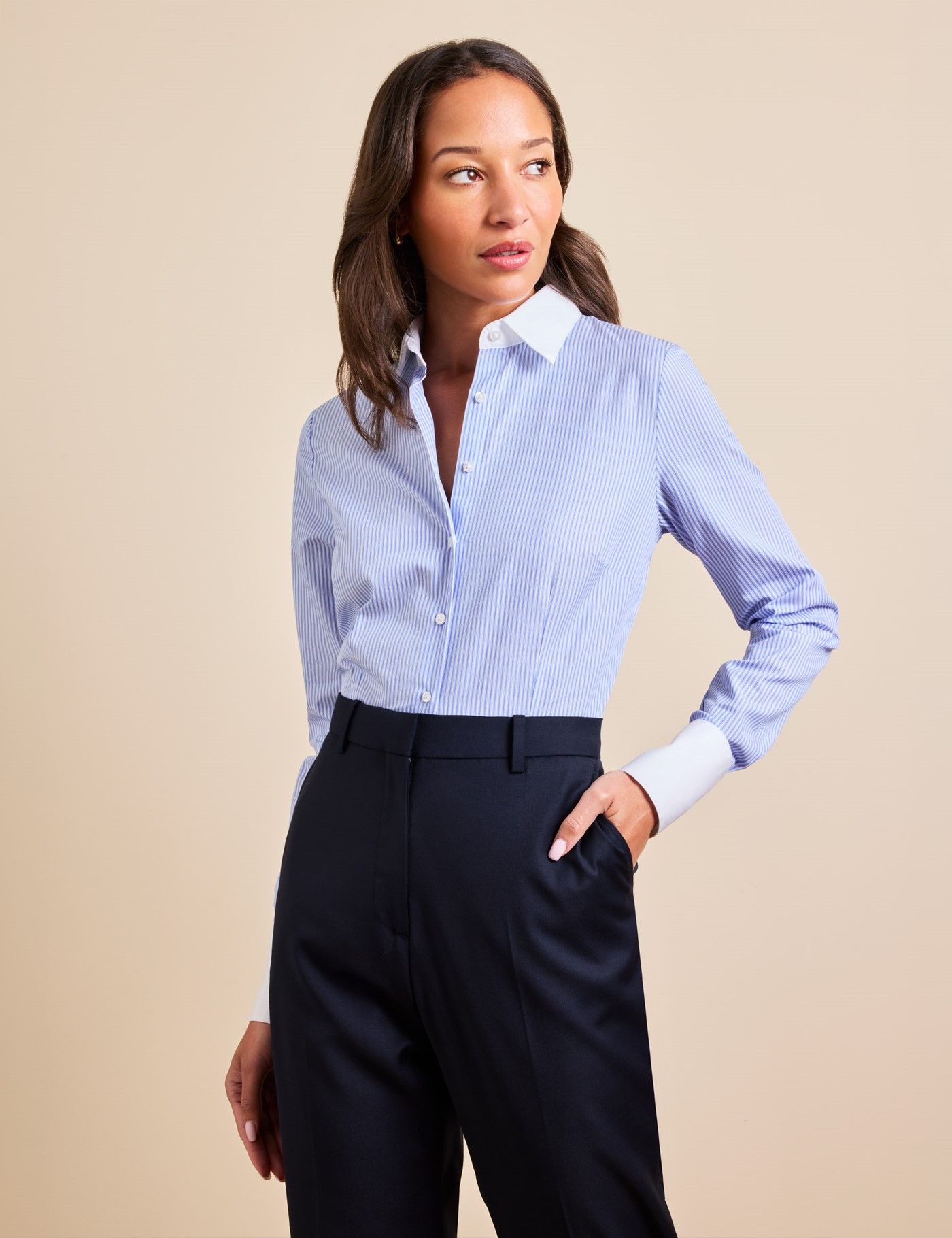 Women's Work Dress Shirts & Blouses | Hawes & Curtis