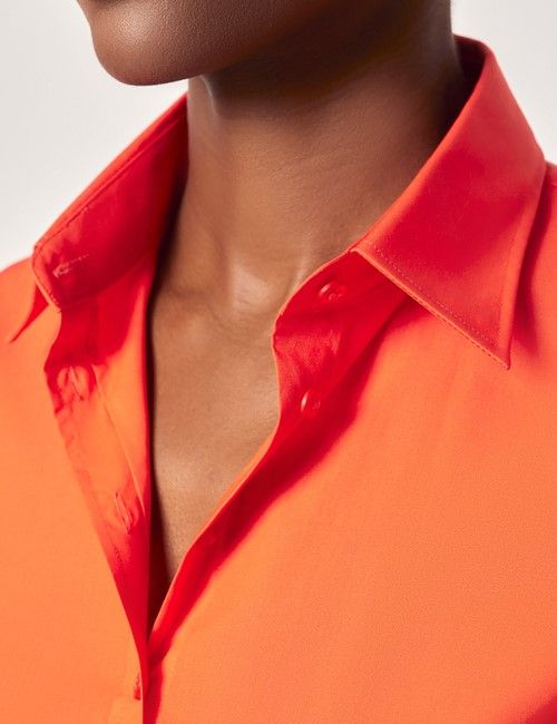 Orange Fitted Short Sleeve Shirt-preview