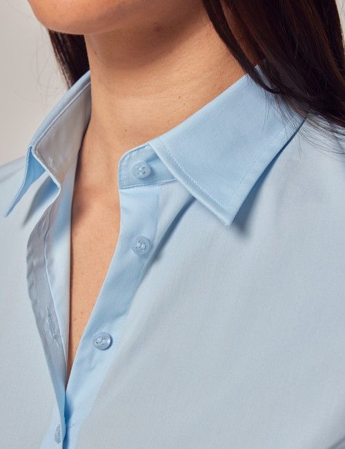Ice Blue Fitted Short Sleeve Shirt-preview