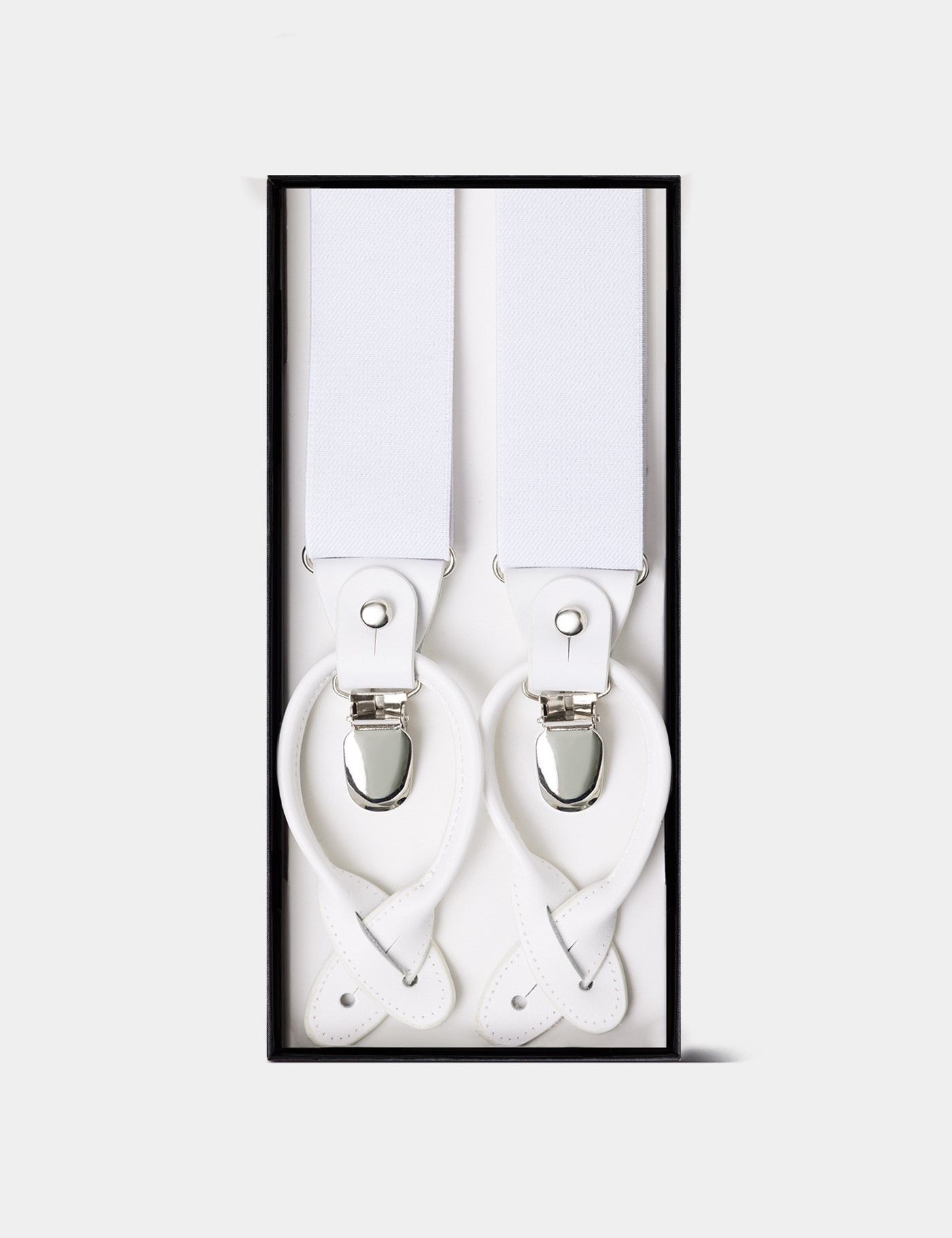 2 in 1 Adjustable White Braces