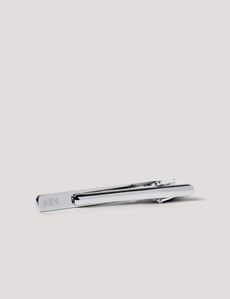 Silver Textured Tie Clip-preview2