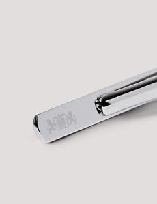 Silver Textured Tie Clip-preview3