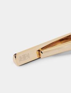 Gold Mesh Textured Tie Clip-preview3