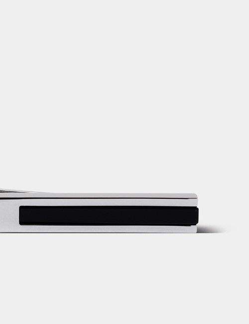 Silver Tie Clip - Black Onyx Detail-preview
