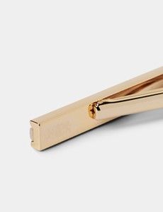 Gold Tie Clip - Mother of Pearl Detail