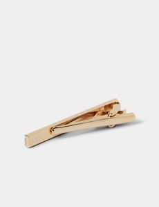 Gold Tie Clip - Mother of Pearl Detail