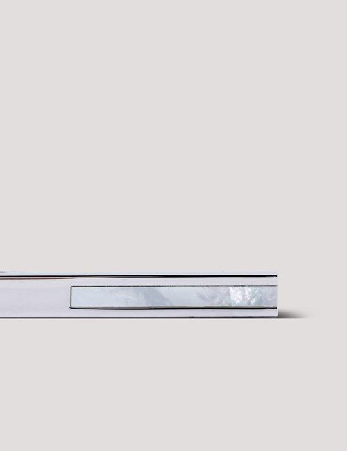 Silver Tie Clip - Mother of Pearl Detail-preview