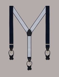 2 in 1 Adjustable Navy Suspenders