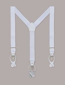 2 in 1 Adjustable White Braces