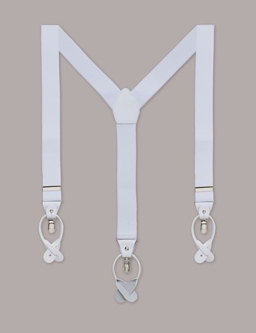 2 in 1 Adjustable White Braces