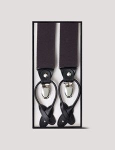 2 in 1 Adjustable Chocolate Brown Braces