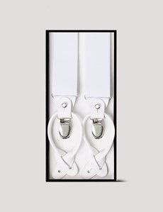 2 in 1 Adjustable White Braces