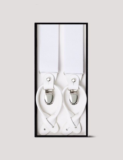 2 in 1 Adjustable White Braces