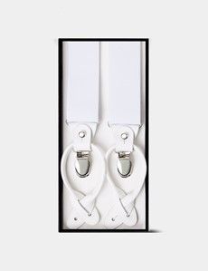 2 in 1 Adjustable White Braces