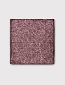 Rose Pink Paisley Italian Silk Pocket Square - 1913 Collection-preview1