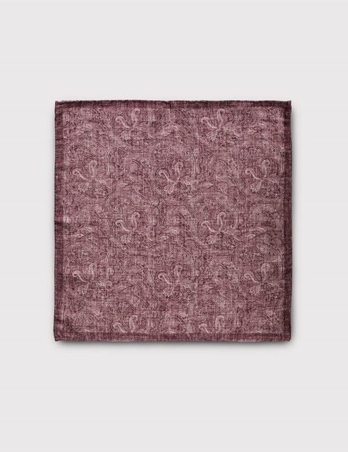 Rose Pink Paisley Italian Silk Pocket Square - 1913 Collection-preview