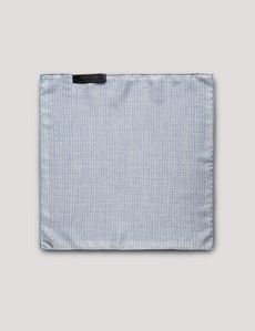 Blue Geo Italian Silk Pocket Square - 1913 Collection-preview2