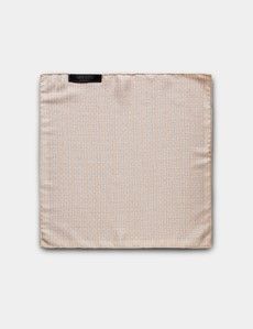 Rust Geo Italian Silk Pocket Square - 1913 Collection-preview2