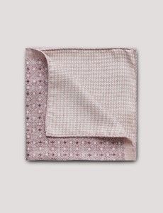 Dusky Pink Geo Italian Silk Pocket Square - 1913 Collection