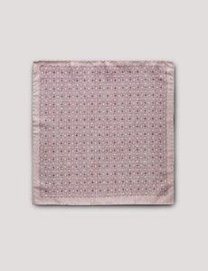Dusky Pink Geo Italian Silk Pocket Square - 1913 Collection-preview1