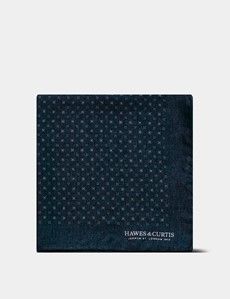 Navy Geometric 1913 Pocket Square