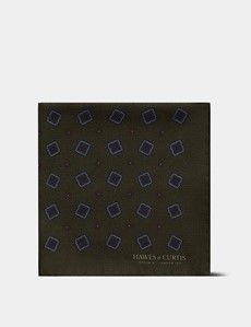 Green Medallion 1913 Pocket Square