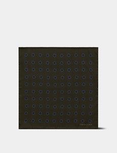 Green Medallion 1913 Pocket Square