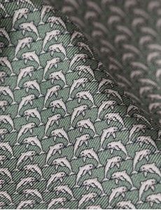 Mint Dolphin 1913 Pocket Square