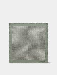 Mint Dolphin 1913 Pocket Square