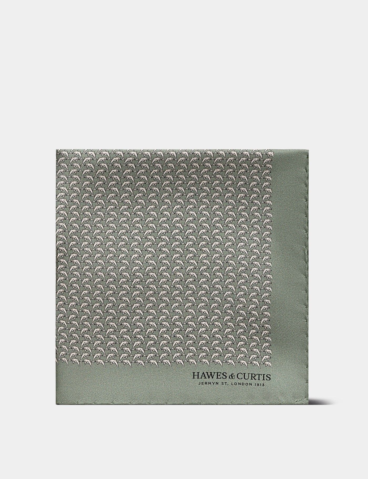 Mint Dolphin 1913 Pocket Square