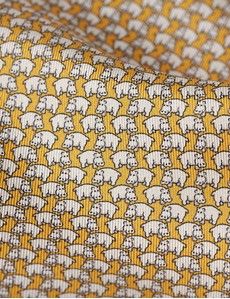 Yellow Hippo 1913 Pocket Square