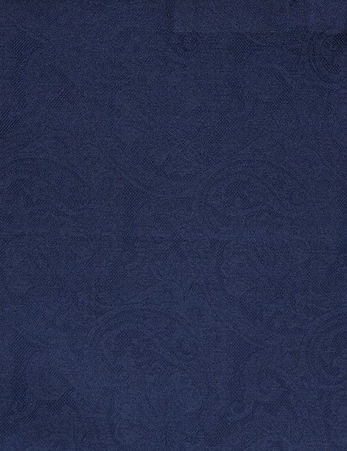 Men's Navy Jacquard Paisley Pocket Square - 100% Silk-preview