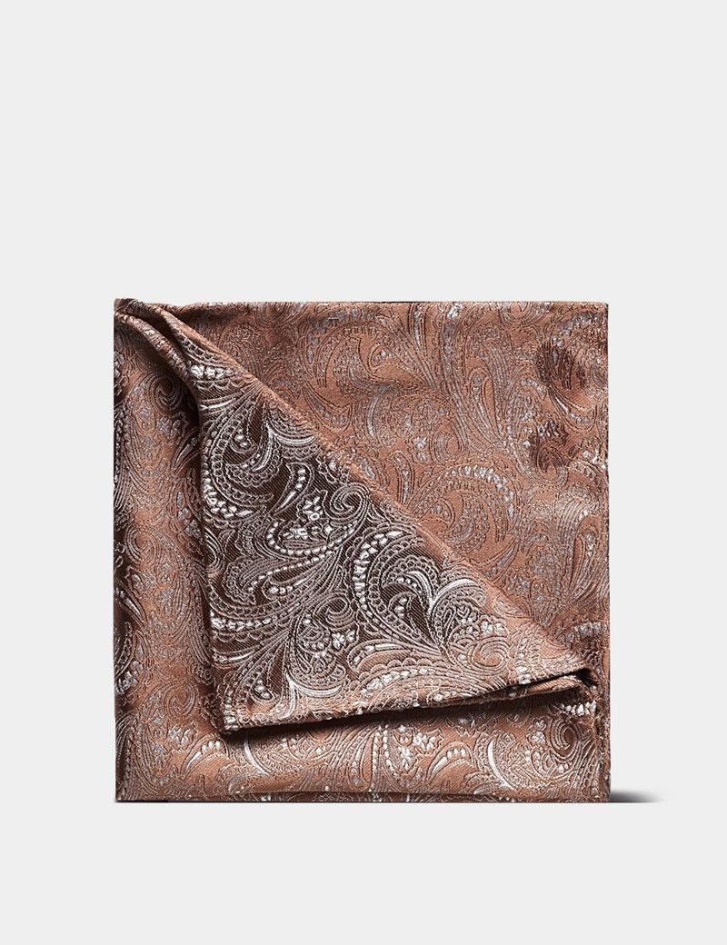 Copper Paisley Handkerchief
