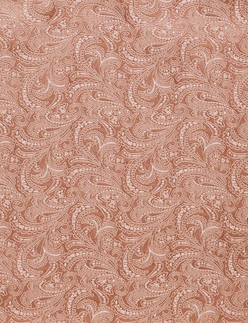 Peach Paisley Handkerchief - 100% Silk-preview