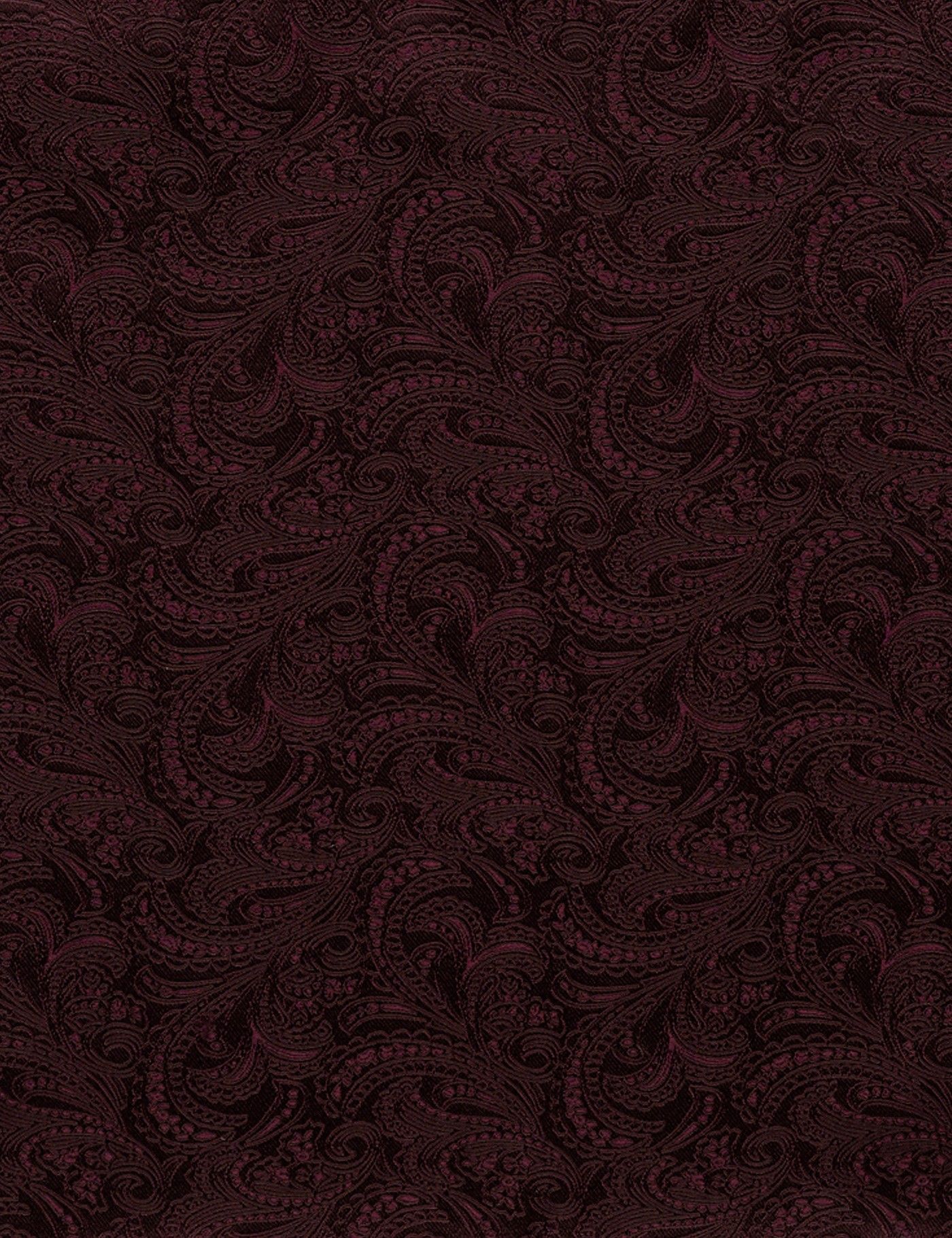 Burgundy Paisley Handkerchief - 100% Silk-preview
