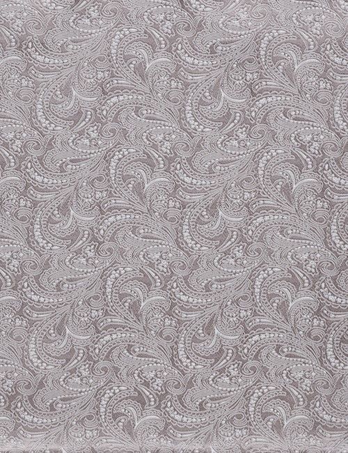 Silver Paisley Handkerchief - 100% Silk-preview