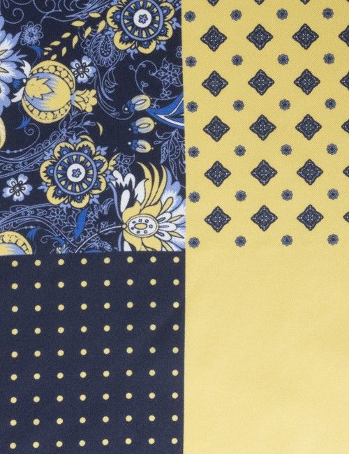 Yellow 4 Way Handkerchief  - 100% Silk-preview